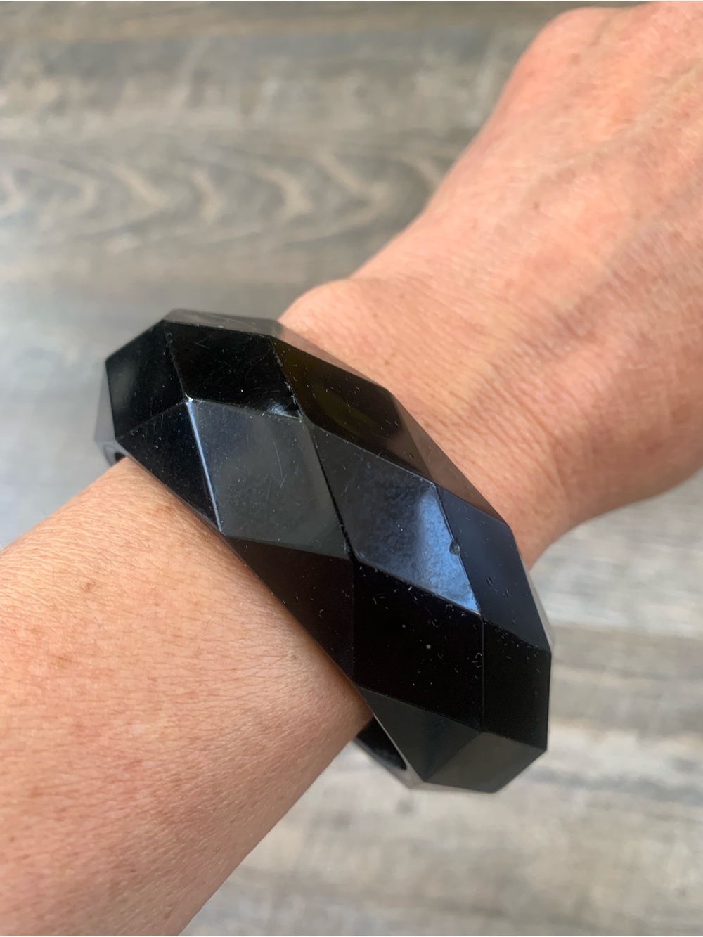 Fuels Multi- Faceted Losange Bangle Bracelet